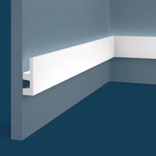 Плинтус под покраску с подсветкой Cosca Decor Экополимер PX051 2000×60×19