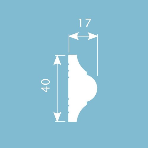 Молдинг под покраску Cosca Decor MX002 2000×40×17