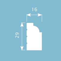 Молдинг под покраску Cosca Decor MX004 2000×29×16