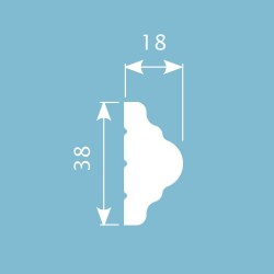 Молдинг под покраску Cosca Decor MX009 2000×38×18