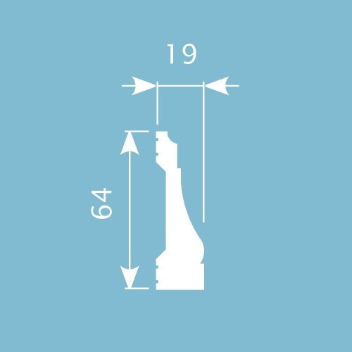 Молдинг под покраску Cosca Decor MX016 2000×64×19