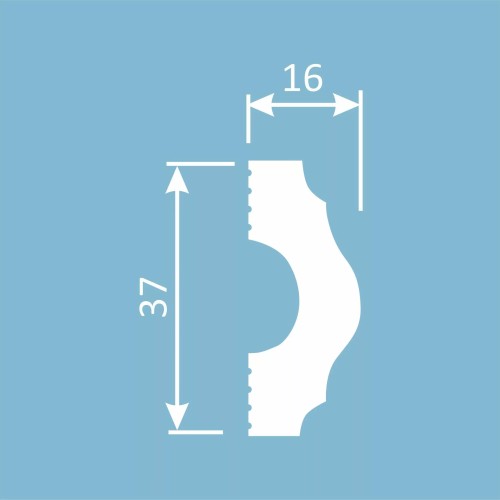 Молдинг под покраску Cosca Decor MX020 2000×37×16