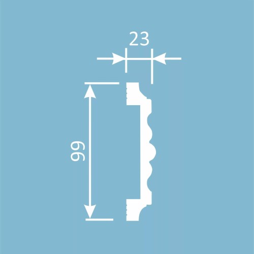 Молдинг под покраску Cosca Decor MX021 2000×99×23