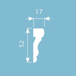 Молдинг под покраску Cosca Decor MX036 2000×52×17