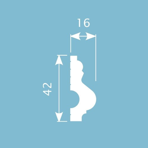 Молдинг под покраску Cosca Decor MX037 2000×42×16