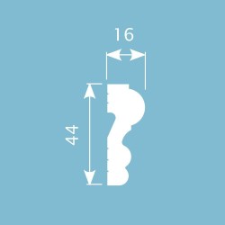 Молдинг под покраску Cosca Decor MX038 2000×44×16