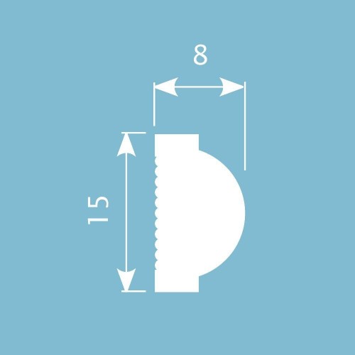 Молдинг под покраску Cosca Decor MX040 2000×15×8