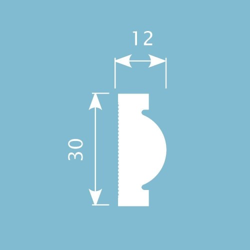 Молдинг под покраску Cosca Decor MX042 2000×30×12