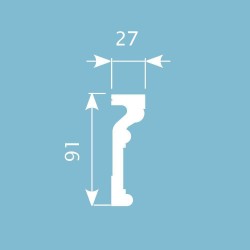 Молдинг под покраску Cosca Decor MX045 2000×91×27