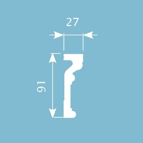 Молдинг под покраску Cosca Decor MX045 2000×91×27