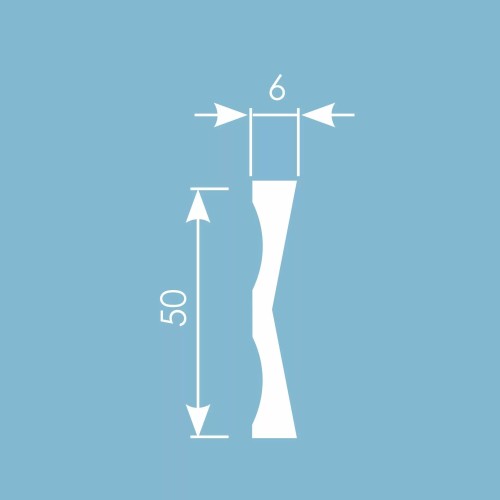 Молдинг под покраску Cosca Decor MX046 2000×50×6