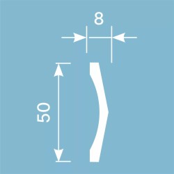 Молдинг под покраску Cosca Decor MX049 2000×50×8