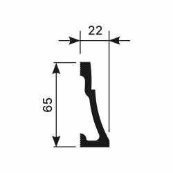 Молдинг под покраску Cosca Decor MX050 2000×65×22