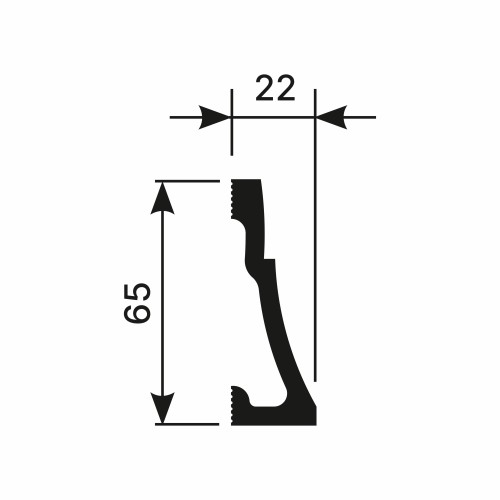 Молдинг под покраску Cosca Decor MX050 2000×65×22