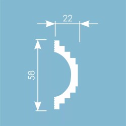 Молдинг под покраску Cosca Decor MX051 2000×58×22