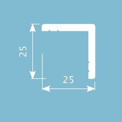 Молдинг угловой под покраску Cosca Decor AX001 2000×25×25