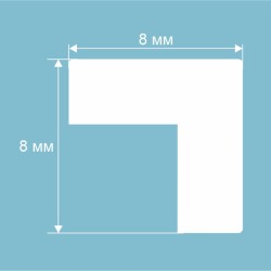 Молдинг угловой под покраску Cosca Decor AX004 2000×8×8