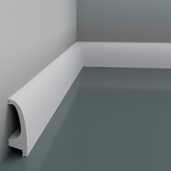 Плинтус под покраску с подсветкой Европласт 6.53.701 2000×90×31