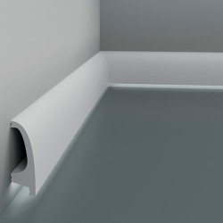 Плинтус под покраску с подсветкой Европласт 6.53.701 2000×90×31