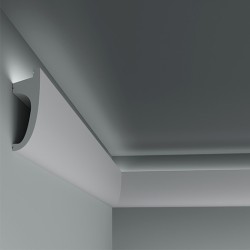 Плинтус под покраску с подсветкой Европласт 6.53.701 2000×90×31