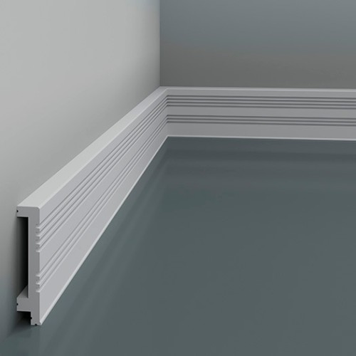 Плинтус под покраску с подсветкой Европласт 6.53.705 2000×90×18 Плинтус под покраску с подсветкой Европласт 6.53.705 2000×90×18