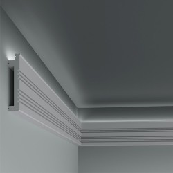 Плинтус под покраску с подсветкой Европласт 6.53.705 2000×90×18