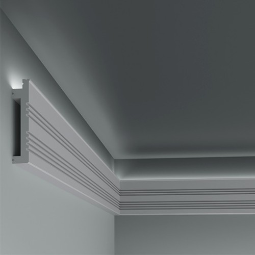 Плинтус под покраску с подсветкой Европласт 6.53.705 2000×90×18 Плинтус под покраску с подсветкой Европласт 6.53.705 2000×90×18