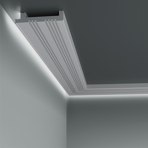 Плинтус под покраску с подсветкой Европласт 6.53.705 2000×90×18 Плинтус под покраску с подсветкой Европласт 6.53.705 2000×90×18