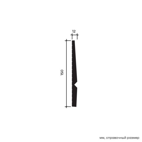 Плинтус под покраску Европласт 6.53.806 2000×150×12