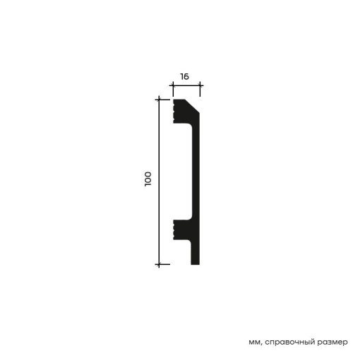 Плинтус под покраску Европласт U.6.53.119 2000×100×16