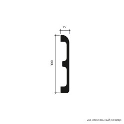 Плинтус под покраску Европласт U.6.53.121 2000×100×15