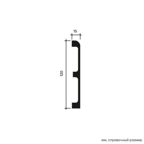 Плинтус под покраску Европласт U.6.53.122 2000×120×15