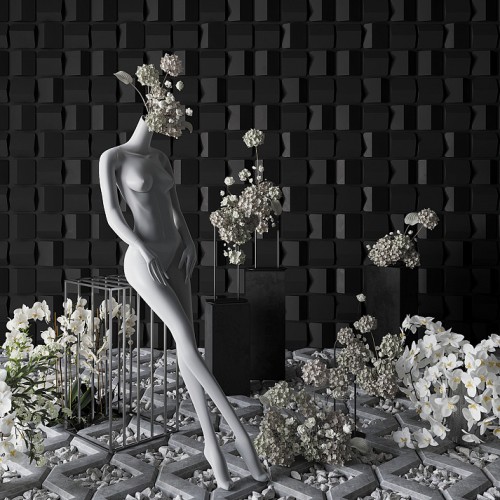 Стеновая панель 3D под покраску Европласт Клавиши 1.59.823 600×600×44