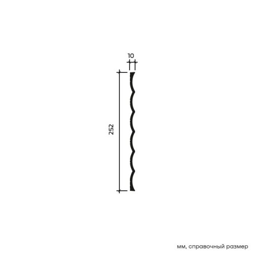 Стеновая панель под покраску Европласт Дорические каннелюры U.6.59.103-280 2800×252×10