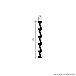 Стеновая панель под покраску Европласт 6.59.801-280 2800×251×25