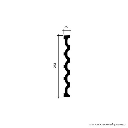 Стеновая панель под покраску Европласт 6.59.802 2000×251×25