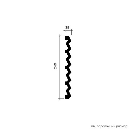 Стеновая панель под покраску Европласт 6.59.803 2000×240×25