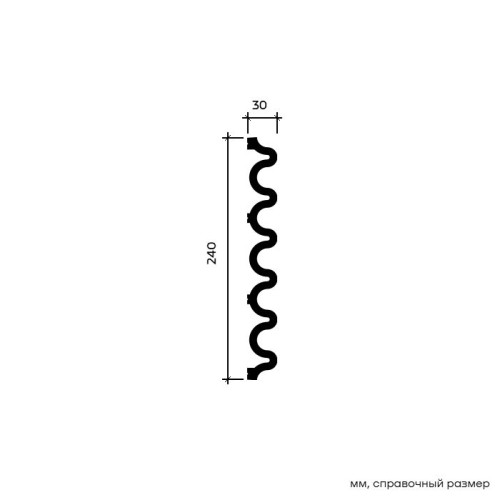 Стеновая панель под покраску Европласт 6.59.804 2000×240×30