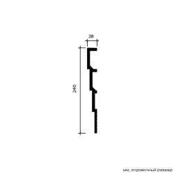 Стеновая панель под покраску Европласт 6.59.805 2000×240×28