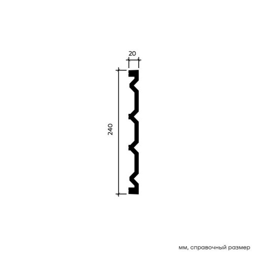 Стеновая панель под покраску Европласт 6.59.806 2000×240×20
