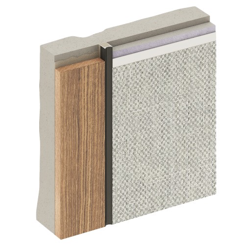 Профиль алюминиевый теневой разделительный Decaro D008A Black черный 3000×10×10