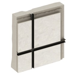 Профиль алюминиевый теневой разделительный Decaro D008A Black черный 3000×10×10