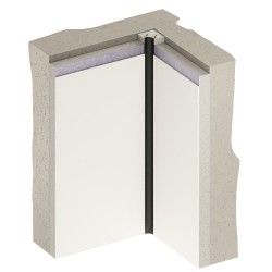 Профиль алюминиевый теневой разделительный Decaro D008A Black черный 3000×10×10