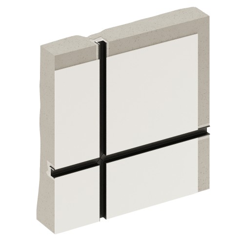 Профиль алюминиевый теневой разделительный Decaro D008A Black черный 3000×10×10