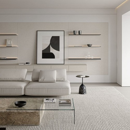 Профиль алюминиевый теневой разделительный Decaro D008A Black черный 3000×10×10