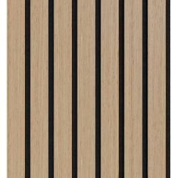 МДФ стеновая панель акустическая Ликорн Дуб Светлый черный войлок 2800×300×9