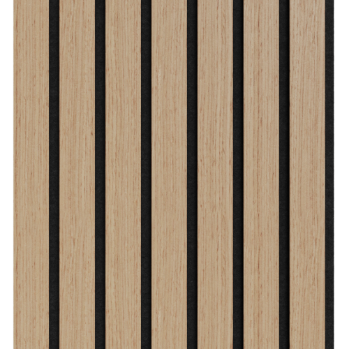 МДФ стеновая панель акустическая Ликорн Дуб Светлый черный войлок 2800×300×9