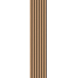 МДФ стеновая панель акустическая Ликорн Дуб Светлый черный войлок 2800×300×9