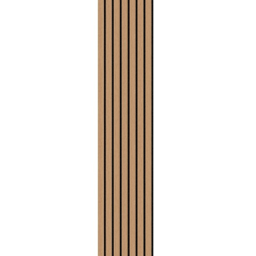 МДФ стеновая панель акустическая Ликорн Дуб Светлый черный войлок 2800×300×9