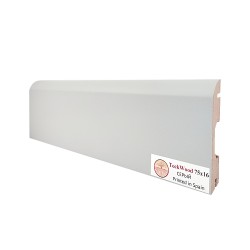 Плинтус МДФ ламинированный TeckWood Серый 2150×75×16